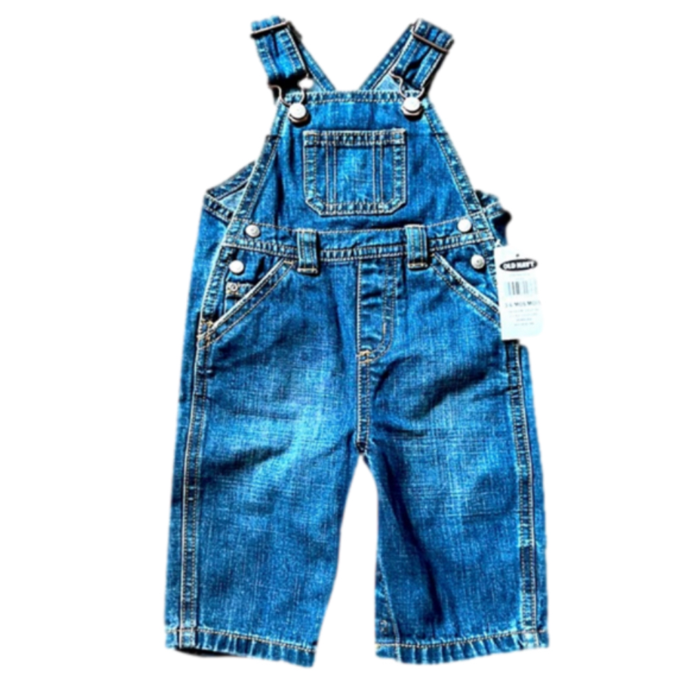 Old Navy Newborn Denim Overalls Blue Size 3-6 mos NWT